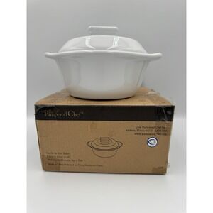 Pampered Chef BAKER #1369 Garlic&Brie Casseroles DIPS Spreads STONEWARE